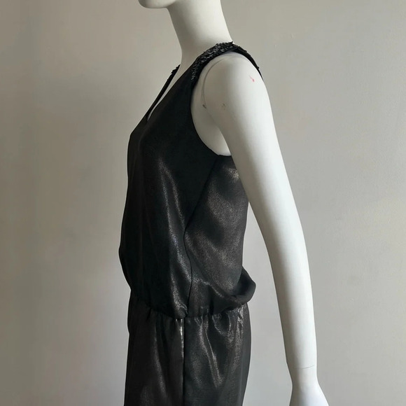 NWT Suite Blanco Woman Silver Black Mini Dress Size M Holidays Party Cocktail - Picture 4 of 11